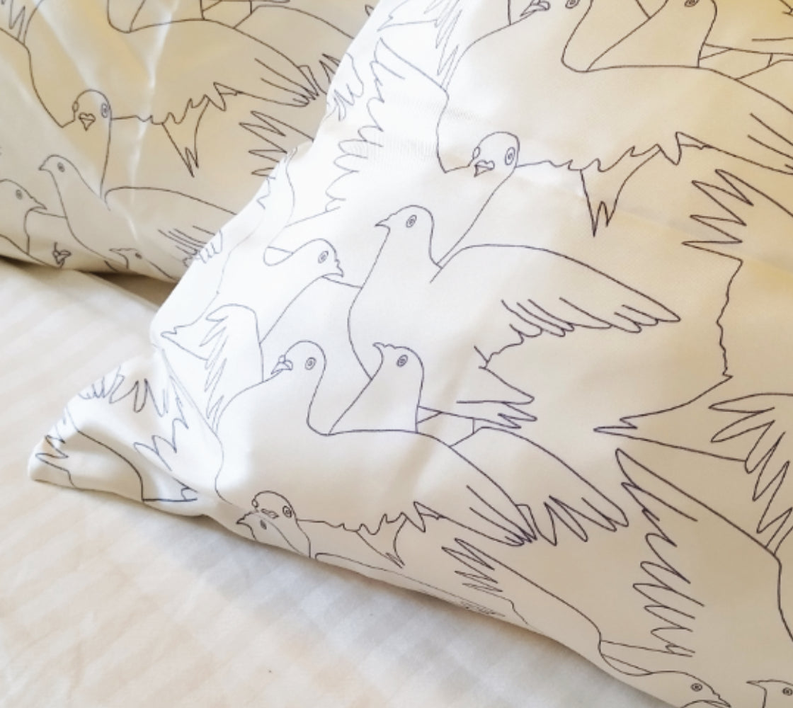 Adriatic Dove Silk Pillow Sleeve