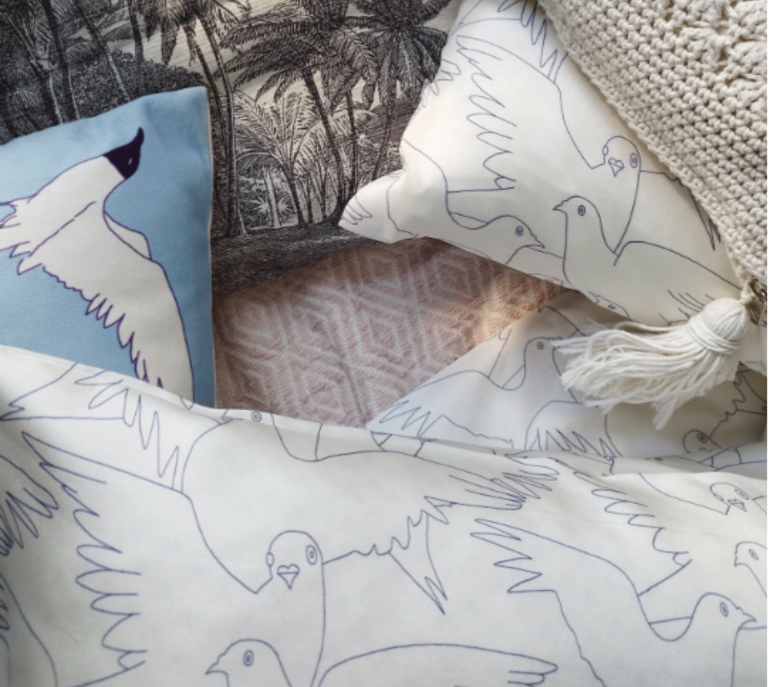 Adriatic Dove Duvet Cover