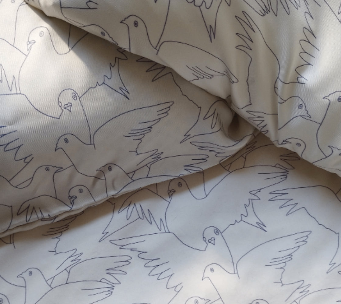 Adriatic Dove Duvet Cover