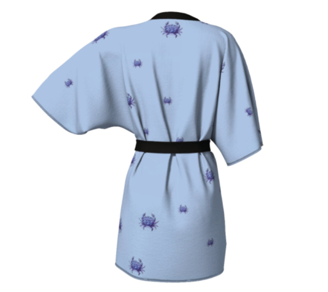 Crystal Crab Silk Kimono